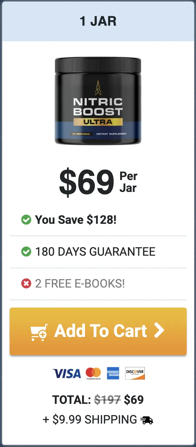 Buy 1 Bottle of Nitric Boost Ultra