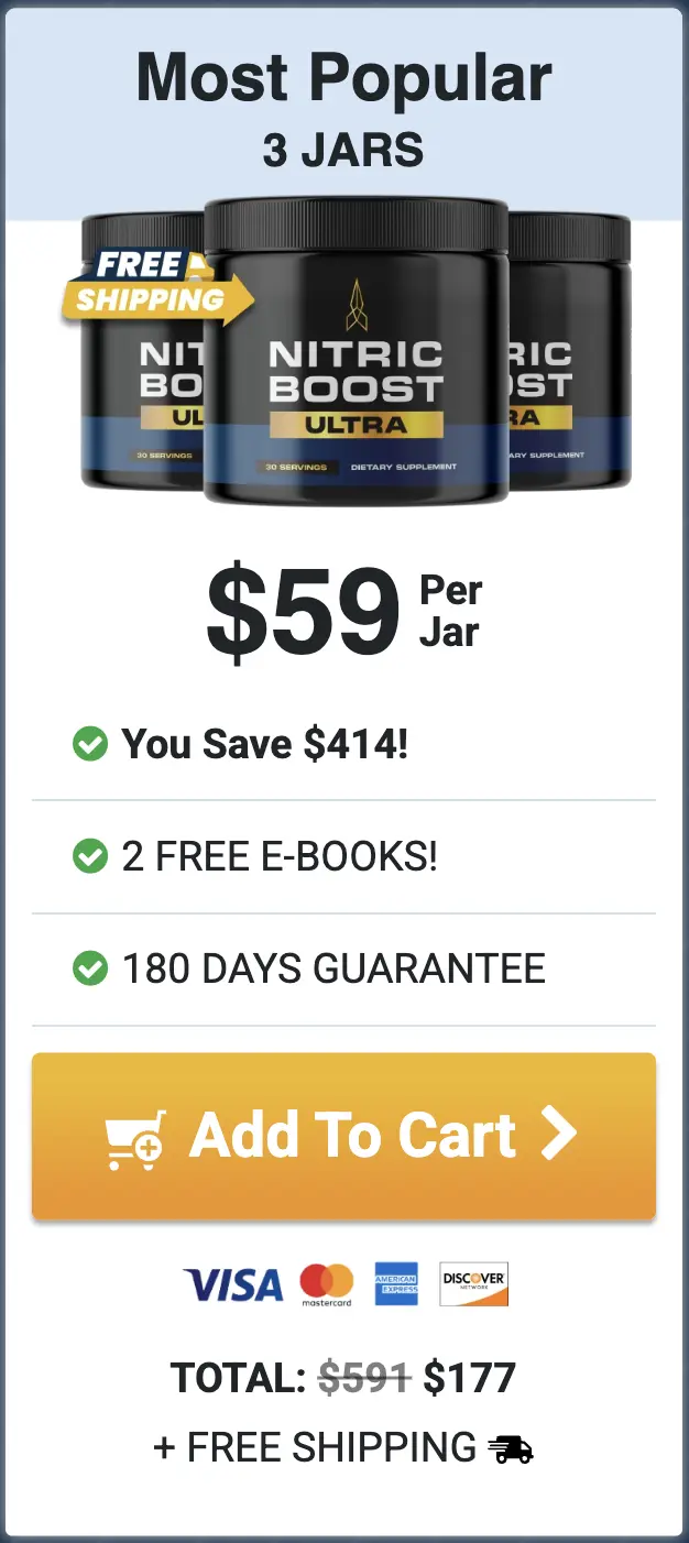 Buy 3 Bottles of Nitric Boost Ultra